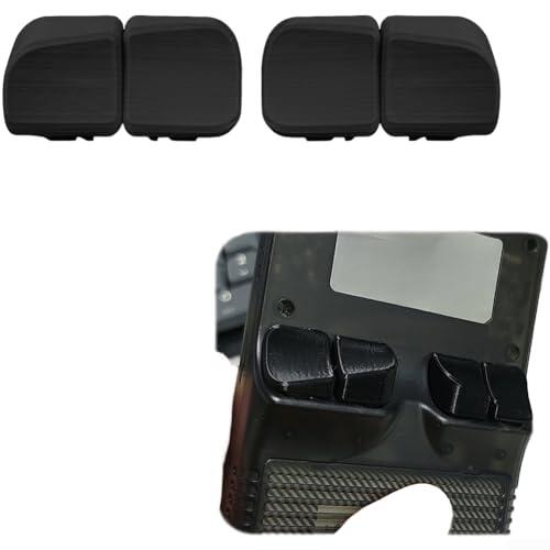 Botones de hombro mejorados para R36S, L1/R1/L2/R2, microinterruptores silenciosos, longitud extendida, antideslizantes, accesorios para juegos (negro)