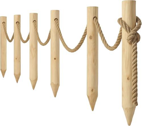 Delimitación y Estética Natural: Análisis de la Valla de Madera TIMBERMIK con Cuerda de Yute