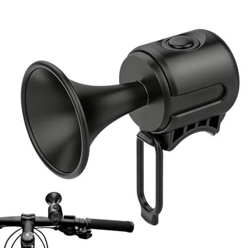 Foreverup Timbre Bicicleta Electrónico, 120 dB Timbre de Bicicleta Eléctrico, Timbre de Manillar de Bicicleta Impermeable Ipx4, para Adultos Infantil MTB/Carretera/BMX/Patinete Eléctrico, Negro