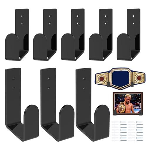 8 piezas acrílico soporte de pared para cinturón, soporte de pantalla universal para boxeo de lucha libre MMA Champion Cinturón, ahorro de espacio para el gimnasio, dormitorio