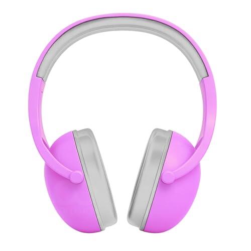 MOOD Cascos antiruido para niños: Reducción del ruido de 24 dB (SNR) - Diadema ajustable con orejeras suaves, muy cómodas y ligeras - Marca española con diseño minimalista exclusivo - Relax Kids Pink
