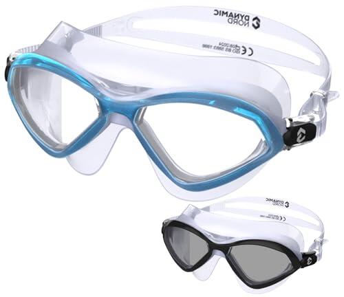 DynamicNord Endurance Gafas de natación para jóvenes, mujeres y hombres: protección antivaho y antiarañazos con ajuste fácilmente regulable, impermeables, protección UV400