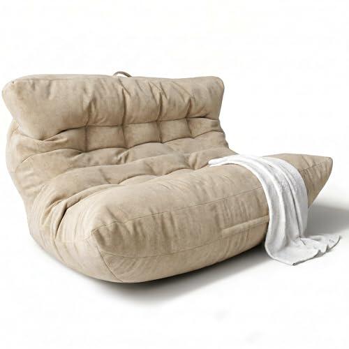 Aiire Puff Exterior Jardín Moderno - Sillón Puf XXL con Relleno Incluido de Diseño Terraza o Piscina - Outdoor Bean Bag Chair - Sofa Puff Gigante para 2 Personas