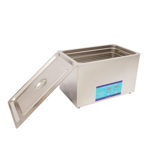 Limpiador ultrasónico 30L | 600W Ultrasónico + Calefacción 600W | 28/40kHz Dispositivo de limpieza para joyas, relojes, gafas, electrónica, herramientas y laboratorio | Control digital, Temperatura