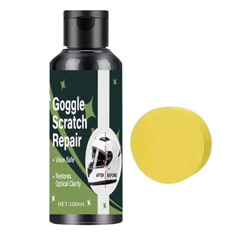 Eliminador de arañazos para casco – Pasta de brillante para el cuidado del casco de la motocicleta | fórmula en crema para reparar la abrasión de la visera y los arañazos, solución de cuidado