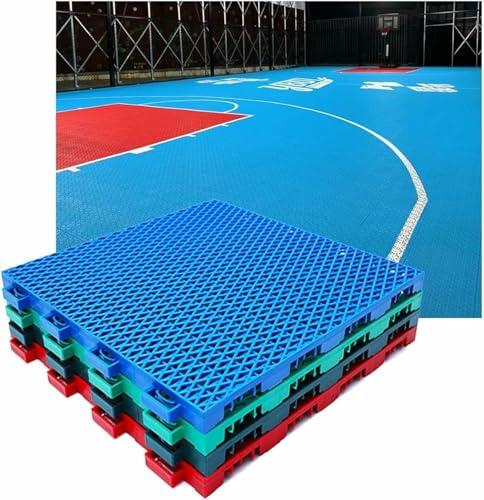 Azulejos modulares entrelazados para exteriores para canchas deportivas, ideales para baloncesto, tenis, voleibol, bádminton, suelos deportivos de bricolaje