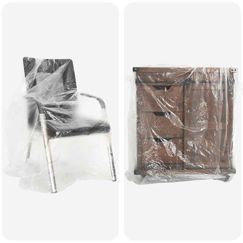 vidaXL Hoja de Polvo 6 pcs Transparente 400 x 500 cm HDPE, Funda Transparente, Cubierta de Polietileno, Impermeable, Protectora, Ideal para Proteger Tus proyectos