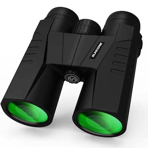 12 x 42 Binoculars for Adults,Prismas BaK4 y Lentes FMC, HD, Profesionales, Impermeables, para observación de Aves, Caza, Viajes y Actividades al Aire Libre (Sjg)