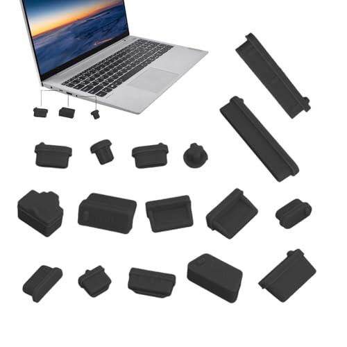 Tapón de puerto para laptop, tapón antipolvo de silicona de 0.5 pulgadas, protector de interfaz de PC, cubierta universal a prueba de polvo para puertos de carga, dispositivos externos, protector de