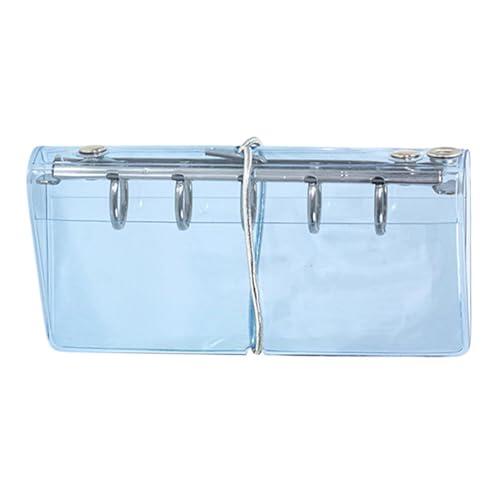 Clear Binder – Diario suelto Leaf Shell, M2.5 Ring Organizer Notebook Cover, Transparent Storage Folder System, Refillable Document Holder, Portable Study Stationery Case for Home Office