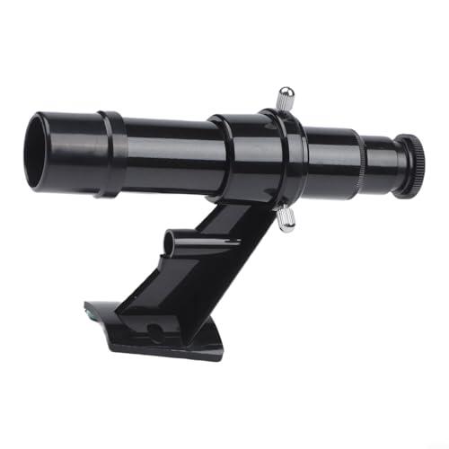 Comgooldool Telescopio astronómico de 5 x 24 pulgadas con visión de gran angular y soporte de montaje para una ubicación rápida de estrellas, carcasa de plástico portátil para exteriores para acampar