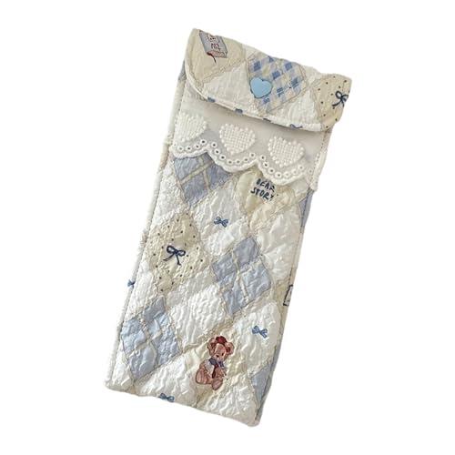 FackLOxc Bolsas de almacenamiento acolchadas con soporte para gafas de dibujos animados, para uso diario o de viaje, bolsa de almacenamiento portátil para gafas