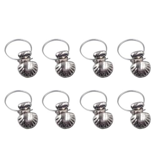 HEMOTON Ganchos de Astilla de Acero Inoxidable Plata para Cortinas Gancho Removible y Diseño en Forma de Concha para Hoteles de Lujo y Habitaciones Temáticas Marinas