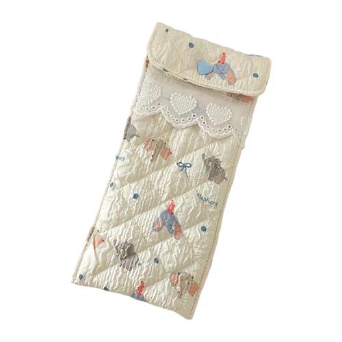 FackLOxc Bolsas de almacenamiento acolchadas con soporte para gafas de dibujos animados, para uso diario o de viaje, bolsa de almacenamiento portátil para gafas