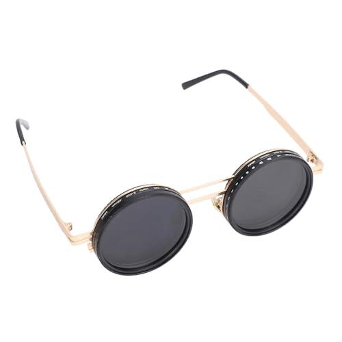XUMIUZIY Gafas de Sol Polarizadas Ajustables con Estilo Redondo ND2-400X 49 Mm Marco Dorado para Pesca Al Aire Libre Buceo Hombres Mujeres