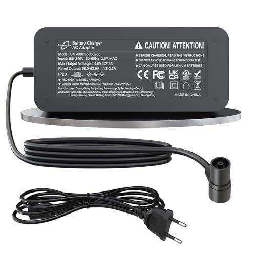 Honszex Cargador Patinete 54.6V 2.3A para Xiaomi 4 Ultra, 4 Pro 2nd Gen