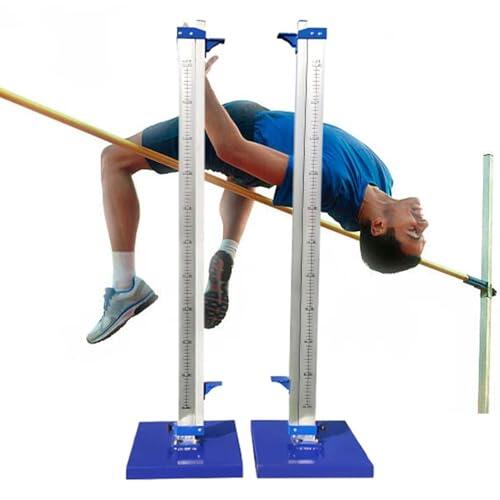 HLGKBY Estándares de Salto Alto para Pista y Campo, Soportes de Aluminio de diseño móvil Ajustable de 30-230 cm (0,98 pies-7,54 pies) con diseño de Soportes múltiples, Ideal para Entrenamiento