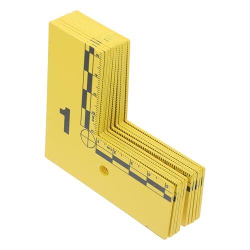 STOBAZA 10 Unidades Marcadores y Resistente Decoloración Amarillo de de Plástico Impermeables con Visibilidad Clara y Investigación Forense para Accidentes de Tráfico