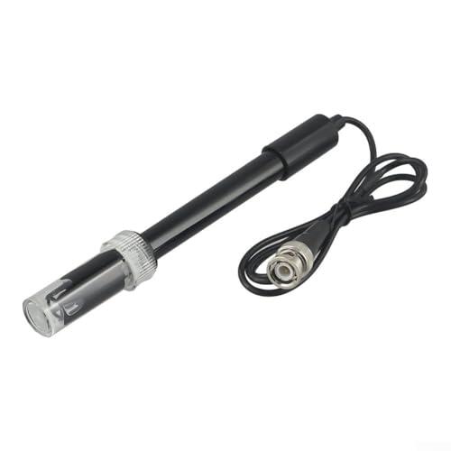 Sonda de pH, sensor de electrodo de laboratorio PH-201, negro, cable de 1,15 m, sonda de medidor de pH para pruebas de calidad del agua acuarios hidropónicos