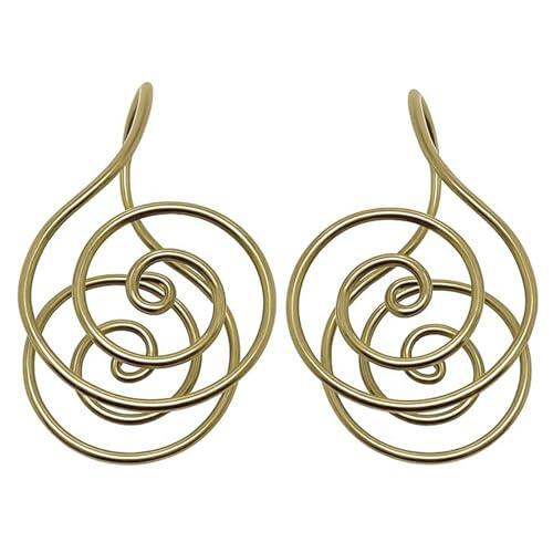 Xjdzineq Espirales de alambre de cobre para uso diario, joyería única, anillos de mano energéticos para hombres y mujeres, anillos de mano de espirales de cobre