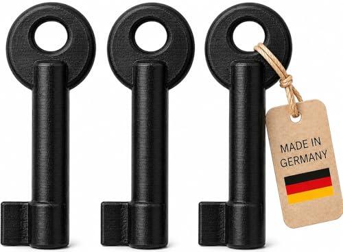 Juego de 3 llaves de repuesto de 4 mm para detector de pulsador, apto para detector de fuego DIN, alarma doméstica, RWA de plástico