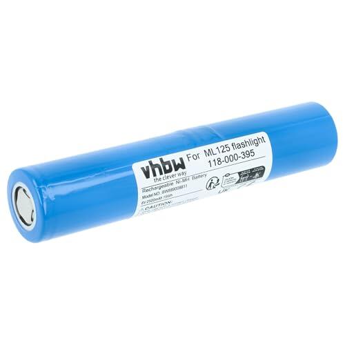 vhbw Batería reemplaza Maglite 118-000-395 para Linterna. Linterna Frontal (2500 mAh, 6 V, NiMH)