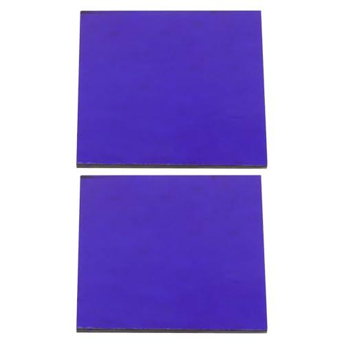 Mipcase 2 Láminas de Vidrio Azul de Cobalto para Experimentos de Reacción de Iones Metálicos en Laboratorios Escolares Fácil Mantenimiento y Alta Resistencia