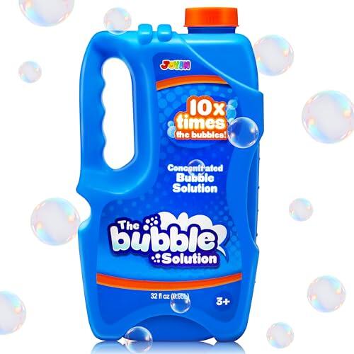 JOYIN Botella de recarga de líquido concentrado para burbujas de 32 oz, máquinas de burbujas (hasta 9,5 litros), recarga para pistola de burbujas, varitas mágicas, ventiladores, Pascua, niños, fiestas