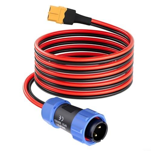 CWOQOCW Cable de aviación macho a hembra XT60 para generador solar BLUETTI AC500 EP500 Pro, funda de PVC flexible a prueba de polvo, conexión 6 pies, azul (6 pies)
