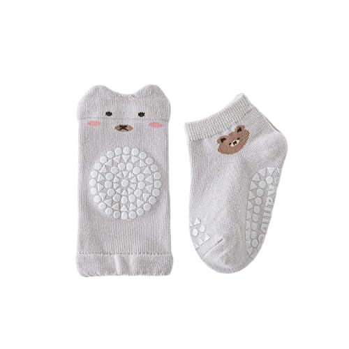 Genérico Calcetines Bebe NiñA,Rodilleras Antideslizantes para BebéS Calcetines para Gatear Y Aprender A Caminar Calcetines Suaves Y Transpirables para NiñOs PequeñOs Juego De Protectores De Rodilla