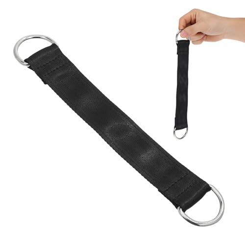 POPETPOP Correa para Colgar Poleas de Poliéster Negra, Práctica para Entrenamiento de Fuerza en Balcón o Sala Rueda Colgante Incluida