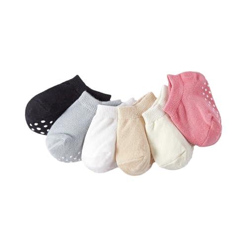 Genérico Calcetines Invisibles NiñA,Calcetines para BebéS con Agarres para Aprender A Caminar Pies De Bebé De Suela Suave para TraccióN En Pisos Interiores Y
