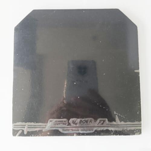 Durashmall Hoja de goma de tenis de mesa con esponja de alta elasticidad, pegamento inverso duro para paleta de raqueta de ping pong, velocidad de giro y control mejorados, negro/rojo (negro)