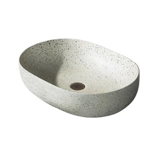 Moderno Lavabo de cerámica for baño, clásico, porcelana, 58 x 40 13 cm (largo ancho alto) (lavabo individual) Lavabo de tocador
