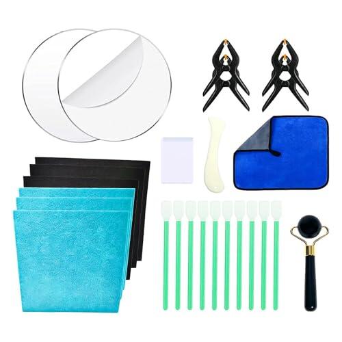 Yidueace Kit Limpieza Cartas Coleccionables - Herramienta de 28 Piezas para Clasificar, Aplanar y Cuidar,Kit Reparación Cartas - Para Hogar, Tarjetas Deportivas, Crédito, Fototarjetas Y Cartera