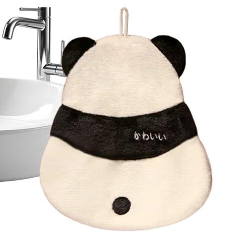 Animal Hand Towel - Coral Fleece 23x25cm Puff Loop Quick Drying Absorbent Cloth, Cute Panda Bee Hanging Towel For Bathroom Kitchen Home Office Dorm Cleaning Use