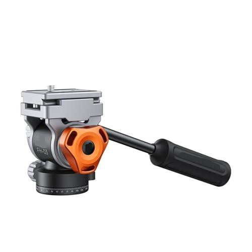 Camera Ball Head, Trípode de Cabeza fluida for vídeo con Carga de 11lb/5kg, Cabezales de cámara estables y Suaves como la Seda, compatibles con Nikon,Renewal Accessories