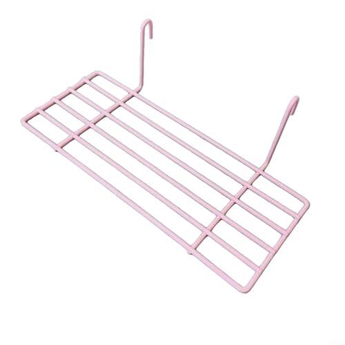 EffiFish Bandeja de estantería de rejilla de arte de hierro, cesta de almacenamiento colgante con ganchos para organización de cocina, estante de ahorro de espacio, negro (3)