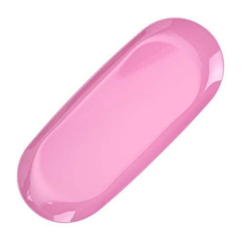 kesurpae Bandeja de joyería de acero inoxidable, elegante almacenamiento ovalado para llaves, herramientas para uñas, maquillaje, cualquier configuración de baño, mano de obra