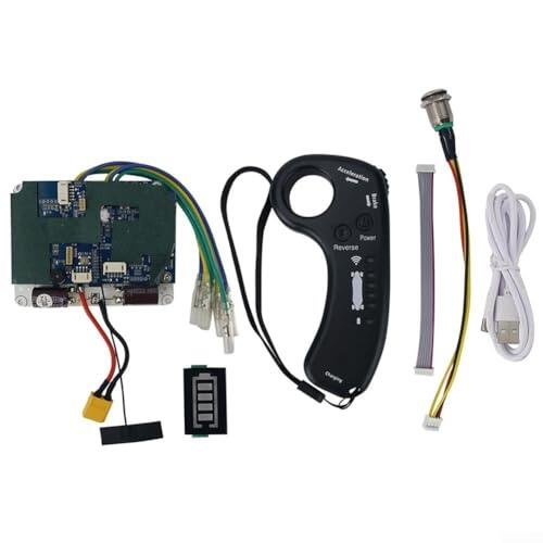 Controlador eléctrico de monopatín de 36 V 10S, motor dual ESC con control remoto, controlador de onda sinusoidal para motores de eje de sensor Hall, tablero de control de longboard de cuatro ruedas