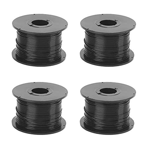 4 unidades de bridas metálicas para jardín, bridas reutilizables de alambre galvanizado con recubrimiento de PVC, alambre de amarre cortable de 0,8 mm para cables, ramos, ramas de