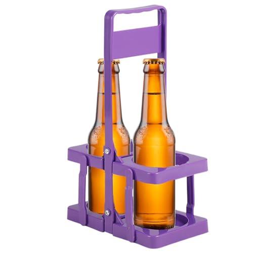 Genérico Estante Portátil para Cerveza, Cesta Plegable Portátil Cerveza,Cesta De De Mano Plegable | Portador De 2 Botellas De Whisky Y, Soporte para Latas De Y Vino Entrega Al