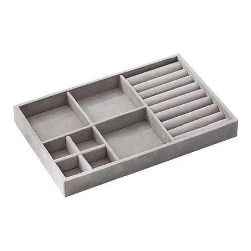 kesurpae Joyero con bandeja cuadrada para anillos, ideal para adultos, ideal para organizar tus necesidades diarias y elegante para guardar collares.
