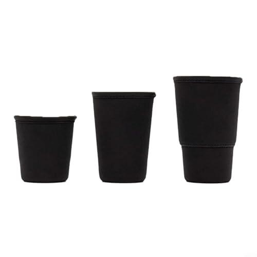 HEIBTENY Fundas reutilizables de neopreno aisladas para café, té, bebidas, protector de agarre ergonómico suave y elástico para bebidas calientes, camping, senderismo, oficina, viajes, varios (color