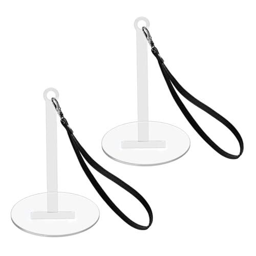 Taxinyx 2 soportes portátiles de hilo de muñeca con correa de muñeca, dispensador de hilo con cordón de muñeca para tejer a ganchillo