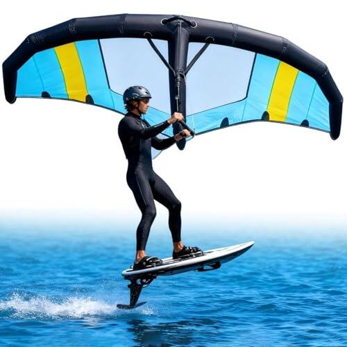 WYBYYDS Tabla de ala Inflable de Aluminio, ala de Surf Inflable portátil, Cometa de Aluminio Inflable para Kitesurf, para Adultos, Principiantes, Juegos acuáticos, Deportes al Aire Libre 4m³