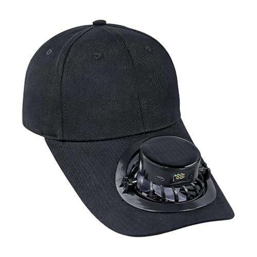 Sombrero Solar con Ventilador,Gorra con Pantalla Digital Solar, Desmontable y silenciosa - para Caminar Bajo El Sol,para Pesca al Aire Libre Camping Jardín Senderismo Playa Viaje Deporte al