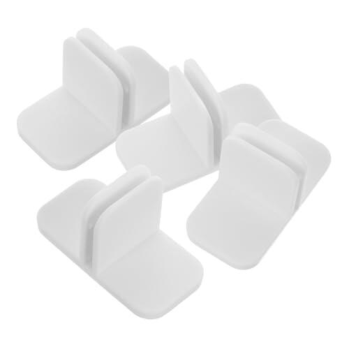 MAGICLULU Clips de Soporte 4 Piezas de Plástico Blanco Diseño Multifuncional para Organizar y Dividir Cajoneras de Cocina para Divisores de Cajones de Cocina
