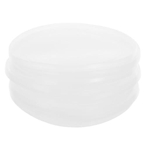 NULYLU 10 Tapas Redondas de Color Blanco para Latas Sello Hermético, Compatibles Recipientes de Alimentos para Uso Diario en Cocina y Almacenamiento