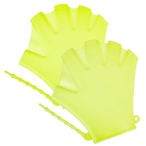 Toddmomy Guantes de Natación Silicona 2 Piezas, Entrenamiento de Resistencia al Agua, Diseño Amigable Piel para Natación y Buceo
